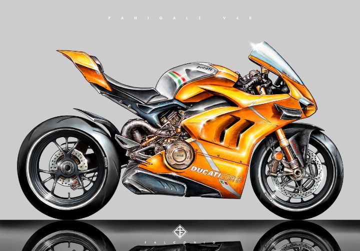 Ducati Panigale V4R (1-3-Z-bws) - Angelo Falconio Art