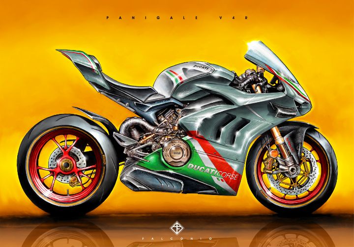 Ducati Panigale V4R (1-10-H-ryt) - Angelo Falconio Art