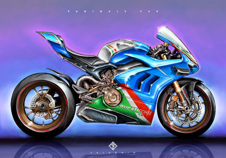 Ducati Panigale V4R (1-5-E-mrt) - Angelo Falconio Art