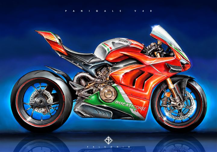 Ducati Panigale V4R (1-1-C-brt) - Angelo Falconio Art