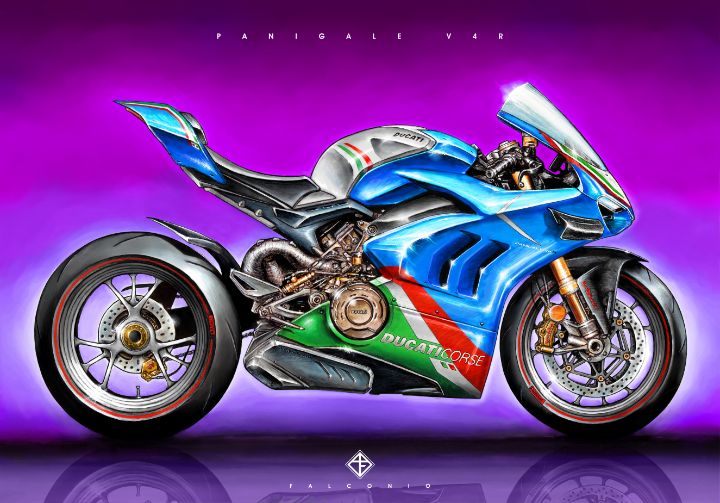 Ducati Panigale V4R (1-5-P-wrt) - Angelo Falconio Art