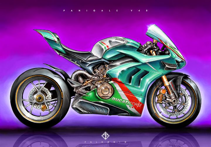 Ducati Panigale V4R (1-4-P-wyt) - Angelo Falconio Art