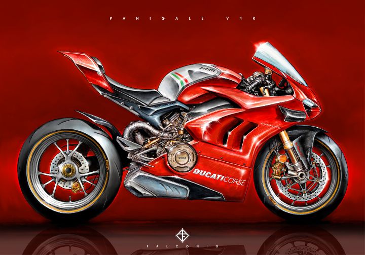 Ducati Panigale V4R (1-2-D-wy) - Angelo Falconio Art