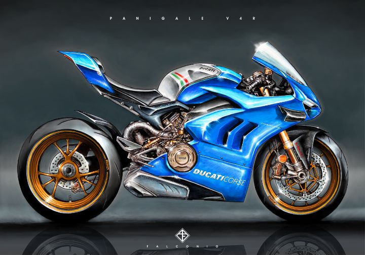 Ducati Panigale V4R (1-5-G-gy) - Angelo Falconio Art
