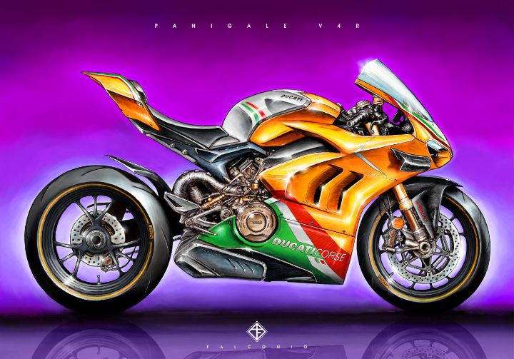 Ducati Panigale V4R (1-3-P-byt) - Angelo Falconio Art