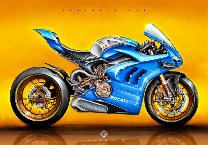 Ducati Panigale V4R (1-5-H-gy) - Angelo Falconio Art