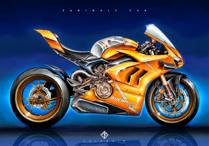 Ducati Panigale V4R (1-3-C-gys) - Angelo Falconio Art