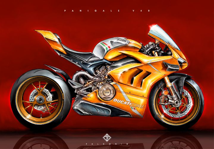 Ducati Panigale V4R (1-3-D-gys) - Angelo Falconio Art