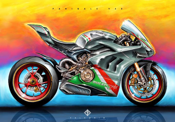 Ducati Panigale V4R (1-10-A-ryt) - Angelo Falconio Art