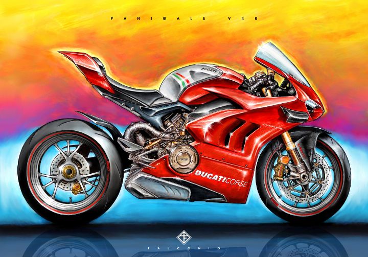Ducati Panigale V4R (1-2-A-wr) - Angelo Falconio Art