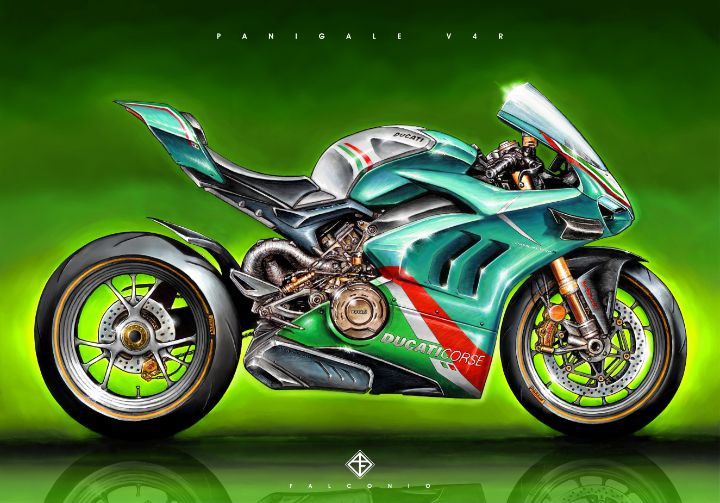 Ducati Panigale V4R (1-4-V-wyt) - Angelo Falconio Art