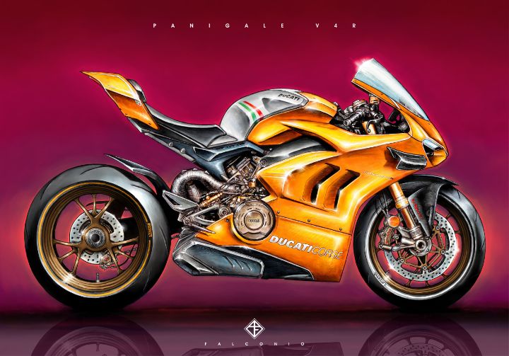 Ducati Panigale V4R (1-3-S-my) - Angelo Falconio Art - Paintings ...