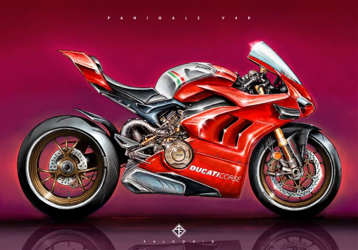Ducati Panigale V4R (1-2-S-mw) - Angelo Falconio Art