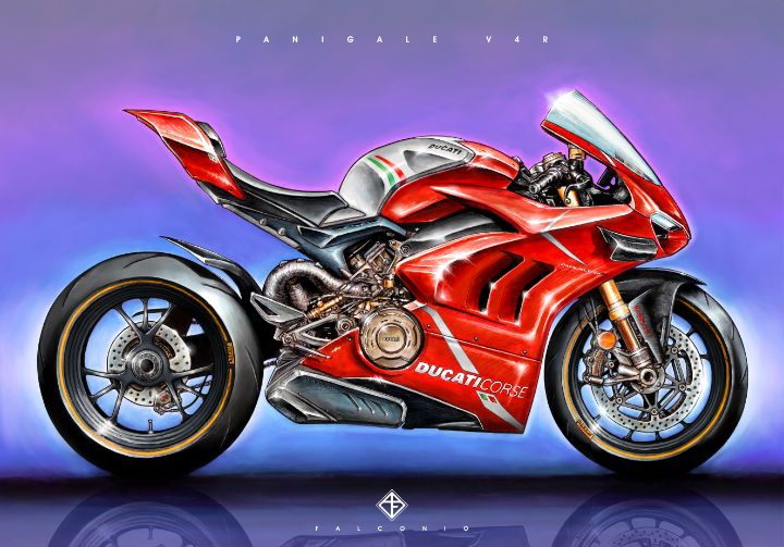 Ducati Panigale V4R (1-2-E-bys) - Angelo Falconio Art