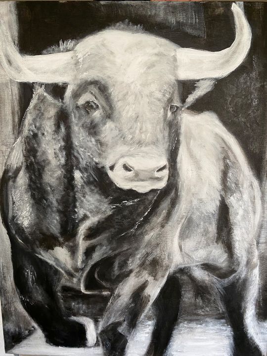 Spanish Bull Scott R Henderson Art Paintings Prints Animals Birds Fish Farm Animals Cows Bulls Artpal