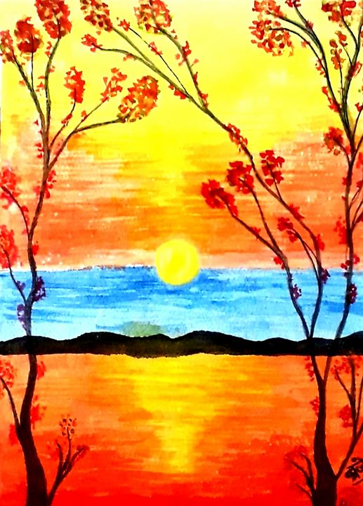 Morning light 癒しの水彩画1139 morning light