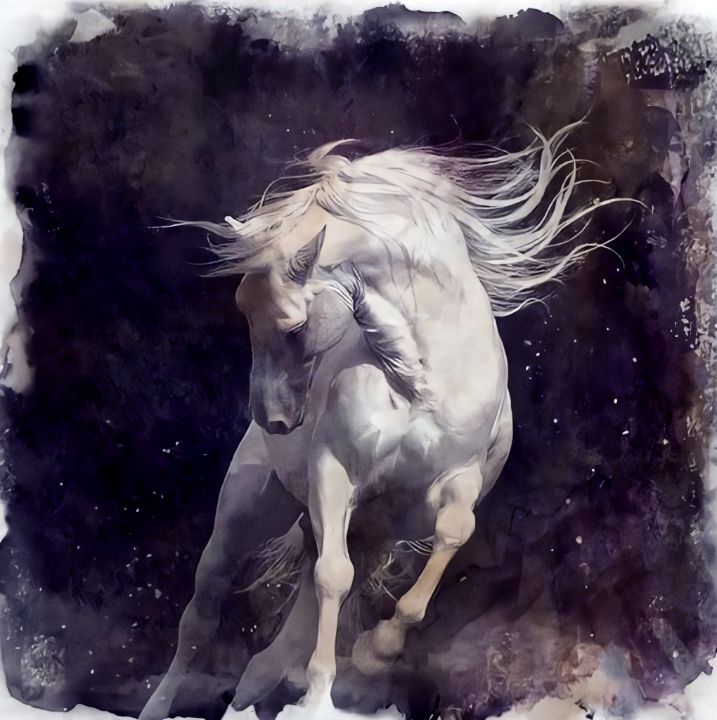 Horse - Paradise - Digital Art, Animals, Birds, & Fish, Horses - Artpal