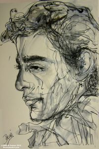 Ayrton Senna Drawing by BRUNI