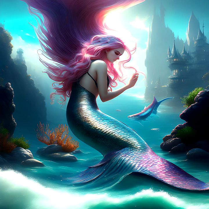Beautiful Mermaid - RosalieScanlonPhotography&Art - Digital Art & AI ...