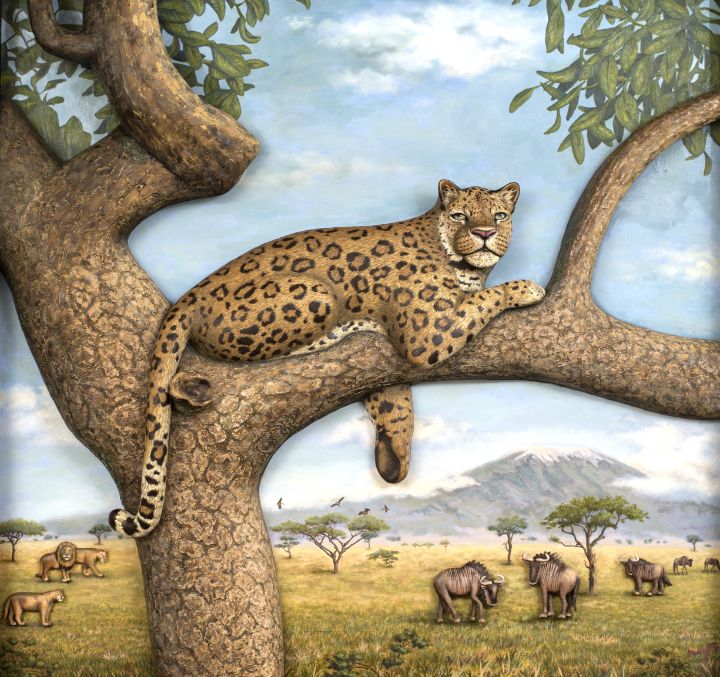 Serengeti Leopard, 3D Painting - Wild For Life Art by Marilyn Frazier