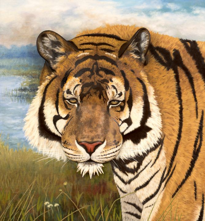 Tiger, 3D Painting - Wild For Life Art by Marilyn Frazier