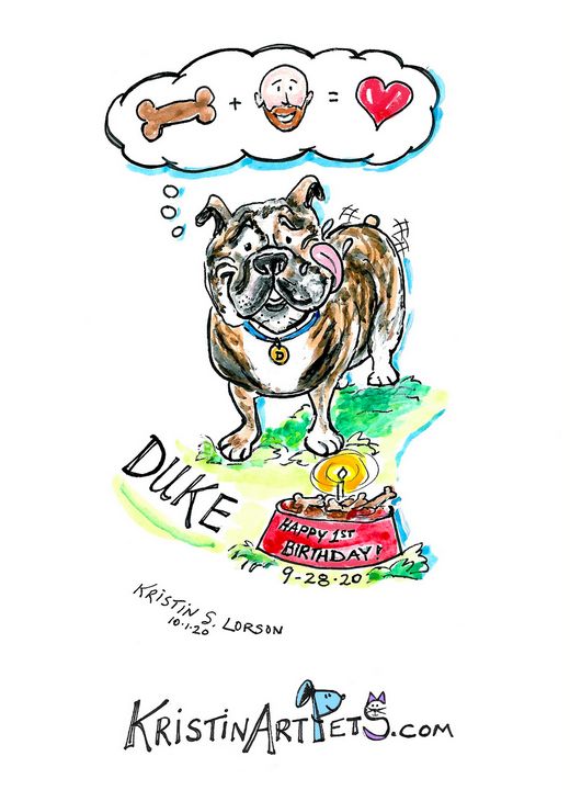 Duke had his first birthday! - KristinArtPets and more By Kristin Lorson