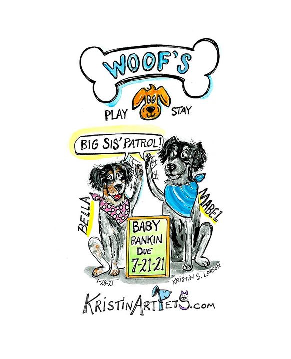 Baby Announcement! Bella and Mabel - KristinArtPets and more By Kristin Lorson