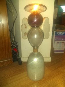 Glass Angel Oil Lamp - 1childofgod62