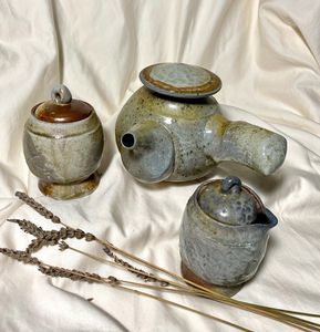 Tea Set w/ Creamer and Sugar Jar - Humbled Pottery