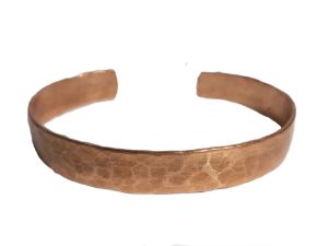 Minimalist Hammered Copper Bracelet