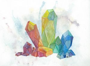 Rainbow Crystal Cluster