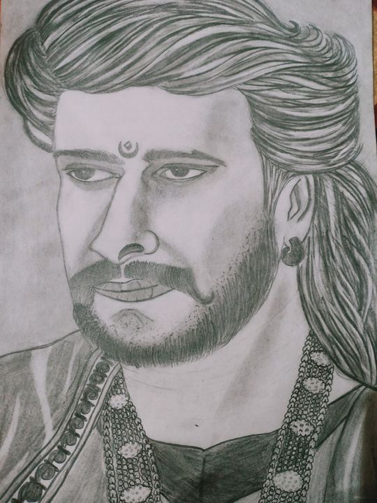 Pencil Sketch of Bahubali Villain Rana - Desi Painters