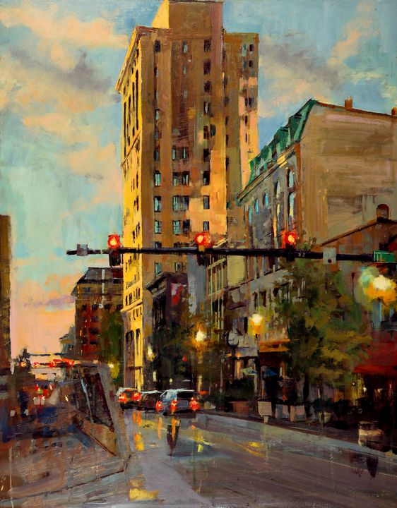 Last Light on Main #2 - Mark Ratzlaff - Paintings & Prints, Landscapes ...