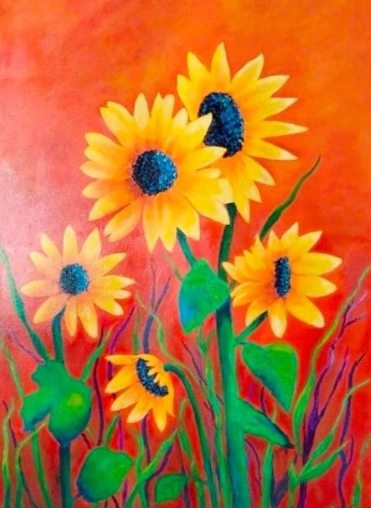 Sunflowers - Cristina - Paintings & Prints, Flowers, Plants, & Trees ...