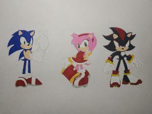 Sonic, Amy Rose, Shadow - Pirate Arts - Drawings & Illustration, Childrens  Art, TV Shows & Movies - ArtPal