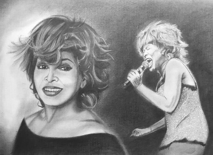 Tina Turner Pencil Portrait - Conor Keegan Art Prints - Paintings ...
