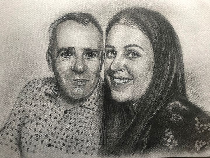 Couples Pencil Portrait - Conor Keegan Art Prints - Drawings ...