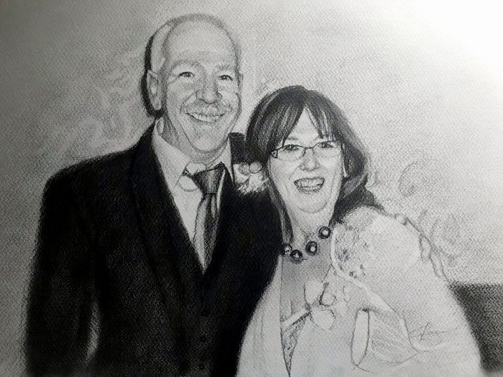 Couple Pencil Portrait - Conor Keegan Art Prints - Drawings ...