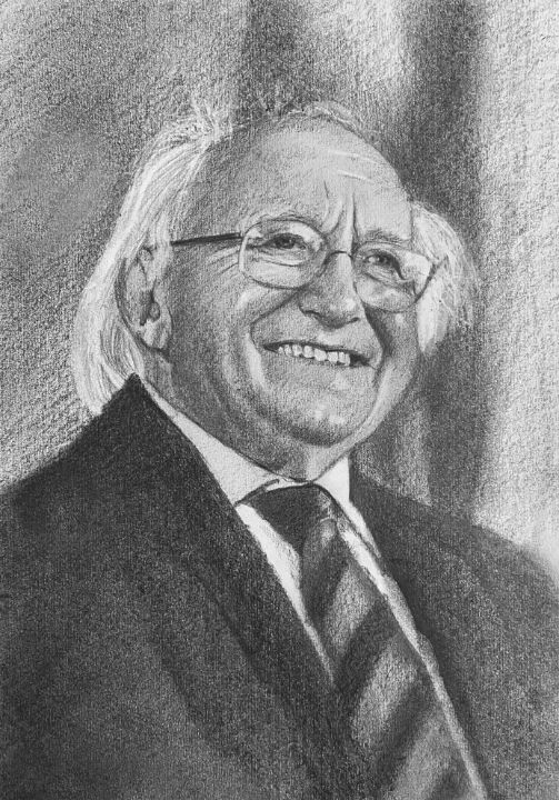 President Higgins Pencil Portrait - Conor Keegan Art Prints - Drawings ...