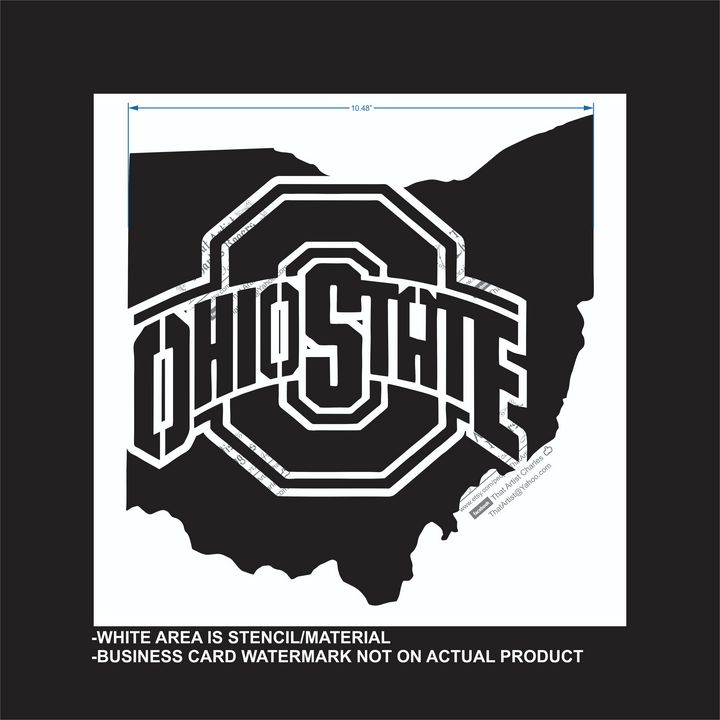 Ohio State Reusable Stencil That Artist Crafts Other Art