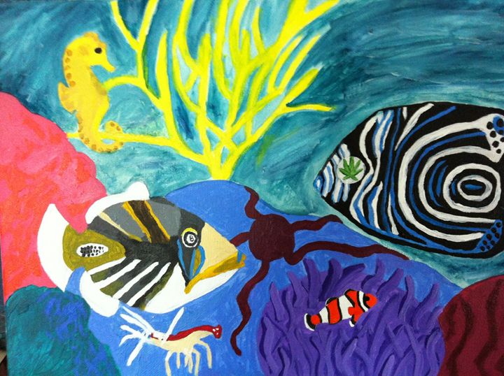 Father's Reef - Art by Katie Rose - Paintings & Prints, Animals, Birds ...