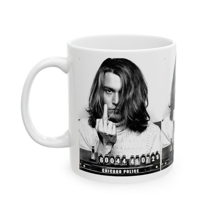 Johnny Depp Mugshot Coffee Mug 11oz - Cosmic Outlaw Boutique