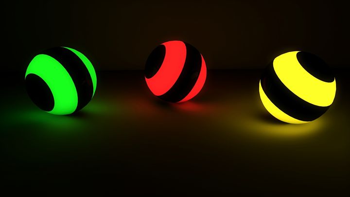 Glowing marbles - beam - Digital Art & AI, Abstract, Color - ArtPal