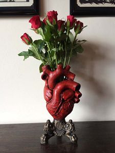Anatomical Heart Vase, Red Finish - MorteLove