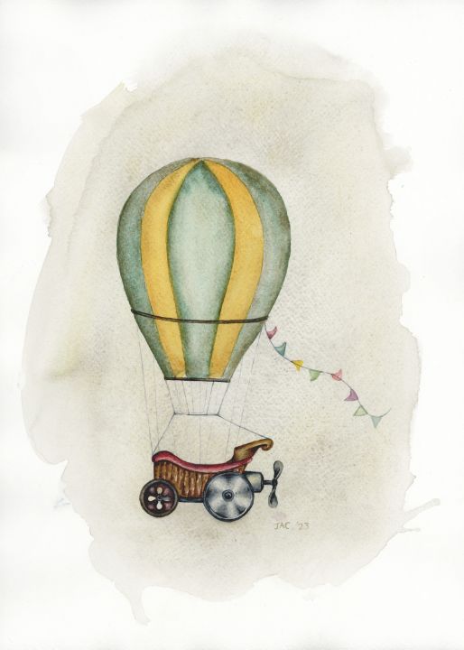Hot Air Balloon Drawings Vintage Aviation Poster — MUSEUM OUTLETS
