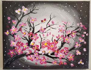 cherry blossom painting