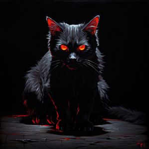 Menacing Shadowy Cat ♦ Dali Inspired