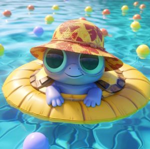 Baby Turtle Pool Adventure