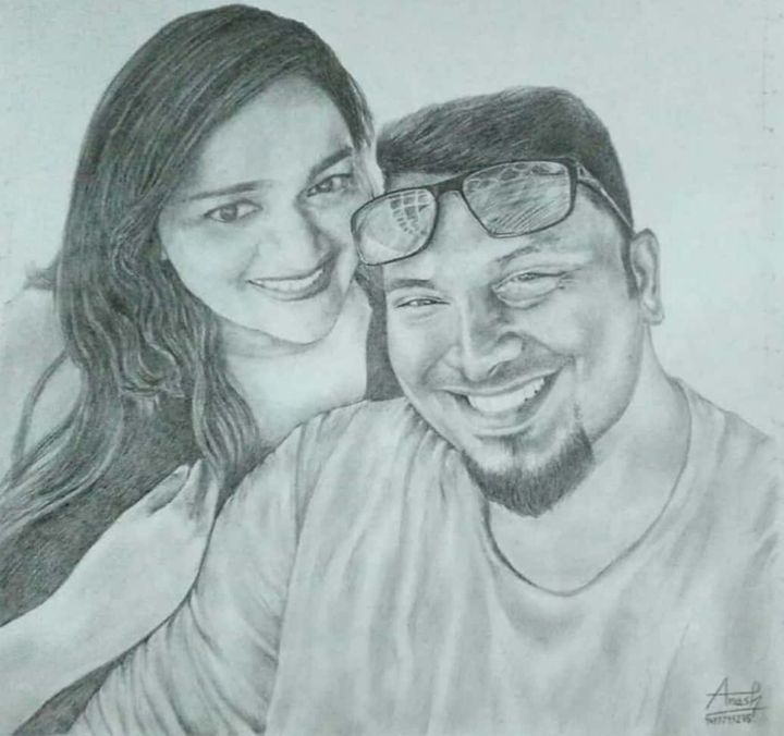 Buy Couples Pencil Sketch / Pencil Drawing / Custom Sketch for Couples /  Couple Portraits / Personalized Drawing / Sketch From Photo-2 Person Online  in India - Etsy