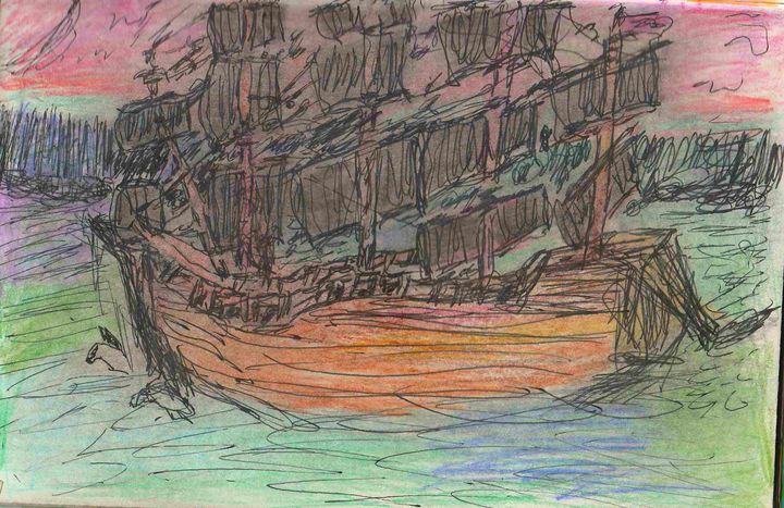 Queen annes revenge at sea - House of l - Drawings & Illustration ...